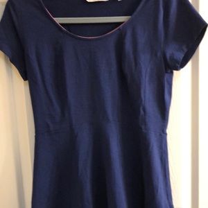 Isaac Mizrahi Live blue peplum top